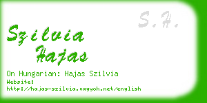 szilvia hajas business card